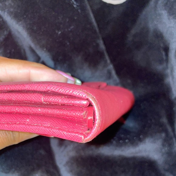 🌺Auth PRADA Fiocco Saffiano Wallet Peonia🌺 - Picture 15 of 16